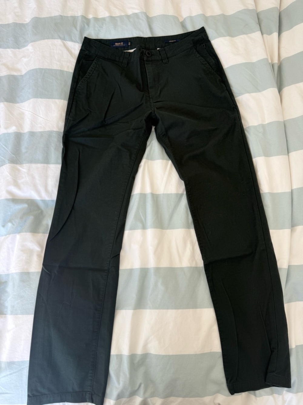 Roark Dark Green Chino Pants - Straight Leg